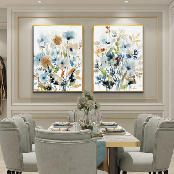 Wall art -  Colourful Floras Watercolour style II - Canvas Prints - Poster Prints - Image 2