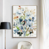 Wall art - Colourful Floras Watercolour style 2 sets- Canvas Prints- Poster Prints - Image 3