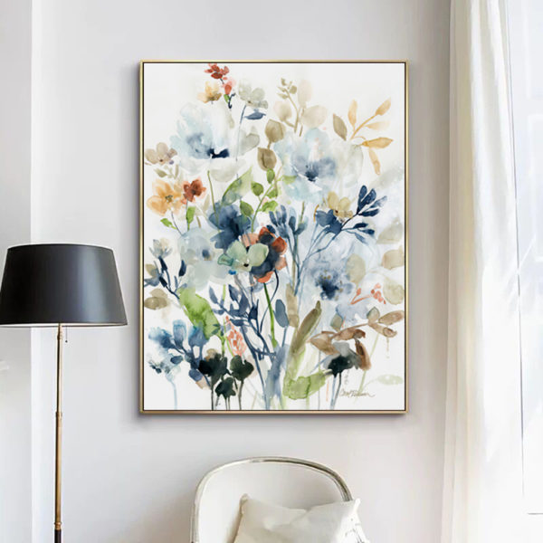 Wall art -  Colourful Floras Watercolour style II - Canvas Prints - Poster Prints