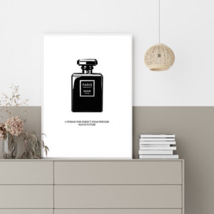 Wall art - Paris Perfume Black - Canvas Prints - Poster Prints
