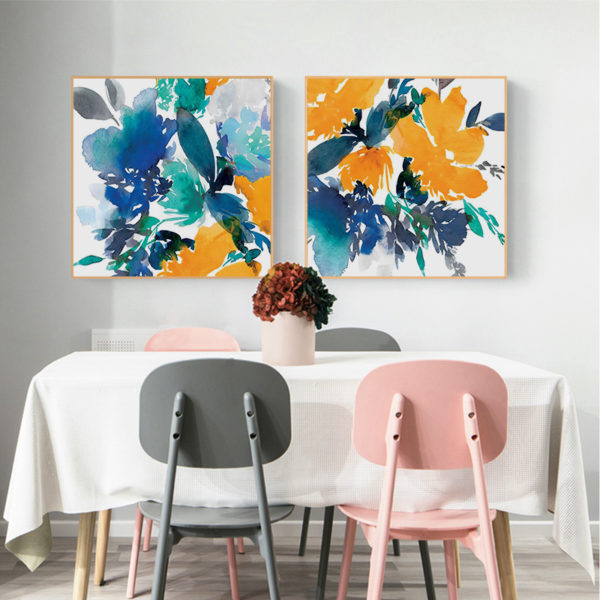 Wall Art - Blue And Yellow Dreams (2 sets)- Canvas Prints-Poster Prints - Image 4
