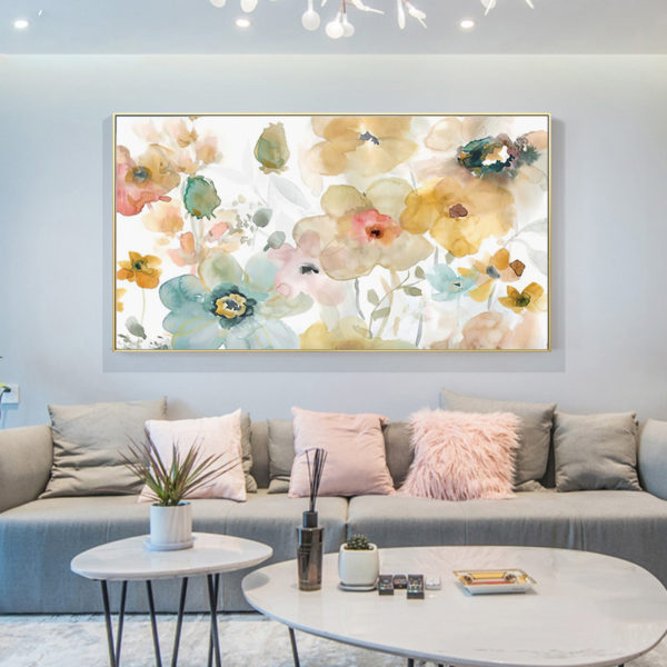 Wall Art – Floral Watercolor Style - Canvas Prints - Poster Prints - Image 3