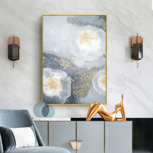 Wall Art -Marbled Light Grey 3 sets - Poster Prints -Canvas Prints - Image 4