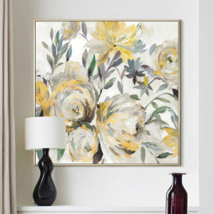 Wall Art - Light Yellow Flowers Watercolor Style - Canvas Prints-Poster Prints