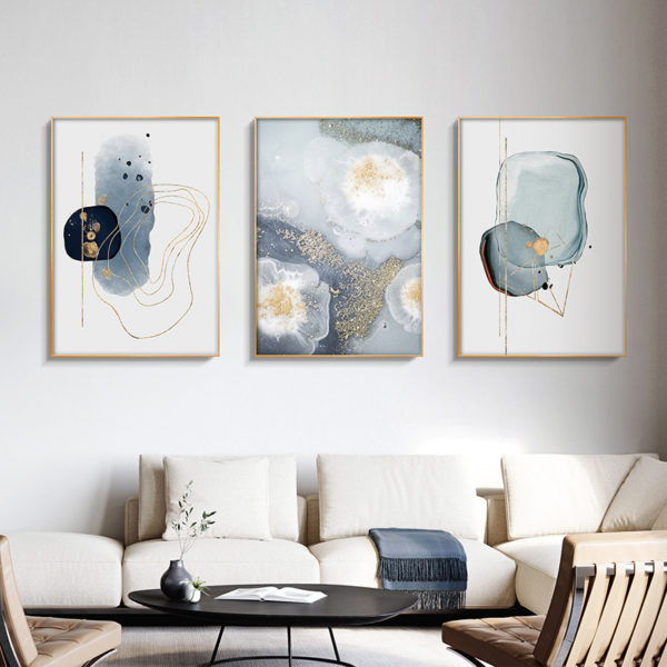 Wall Art -Marbled Light Grey 3 sets - Poster Prints -Canvas Prints - Image 5