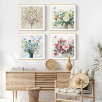 Wall Art -  White Hydrangea French Style - Canvas Prints-Poster Prints - Image 2