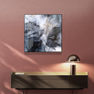 Wall Art - Marbled Black Grey - Canvas Prints-Poster Prints