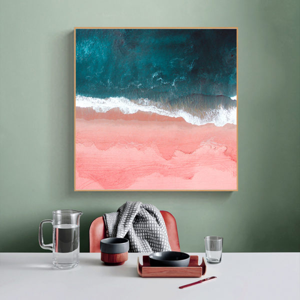 Wall Art - Marbled Pink Grey (2 sets)- Canvas Prints-Poster Prints - Image 4