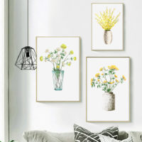 Wall Art -Yellow Flowers In Vases 3 sets - Poster Prints -Canvas Prints - Image 4