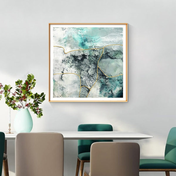Wall Art - Marbled Green (2 sets)- Canvas Prints-Poster Prints - Image 3