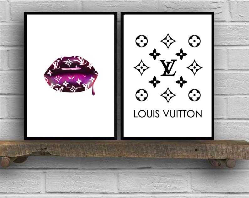 Louis Vuitton Lips Fashion Wall Art Print