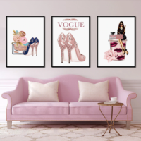 Wall art - Vogue Girl 2 sets B- Canvas Prints- Poster Prints - Image 3