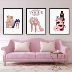 Wall Art -Vogue Girl 3 sets - Poster Prints -Canvas Prints