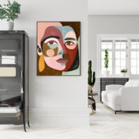 Wall art - Geo Face II - Canvas Prints - Poster Prints