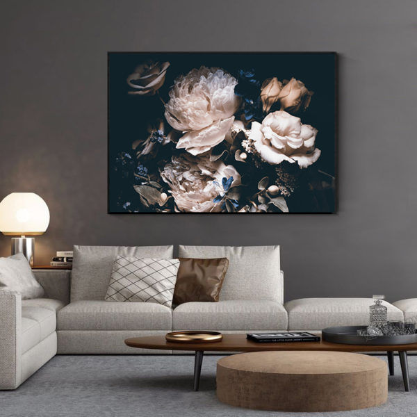 Wall Art - Blossom In Black Background - Canvas Prints - Poster Prints