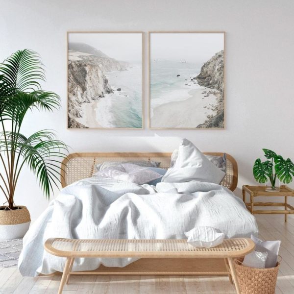 Wall art - Mountain Beach 2 sets- Canvas Prints- Poster Prints