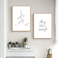 Wall art - Always Kiss 2 sets - Canvas Prints- Poster Prints
