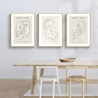 Wall Art - Line Art Women 3 sets - Poster Prints -Canvas Prints