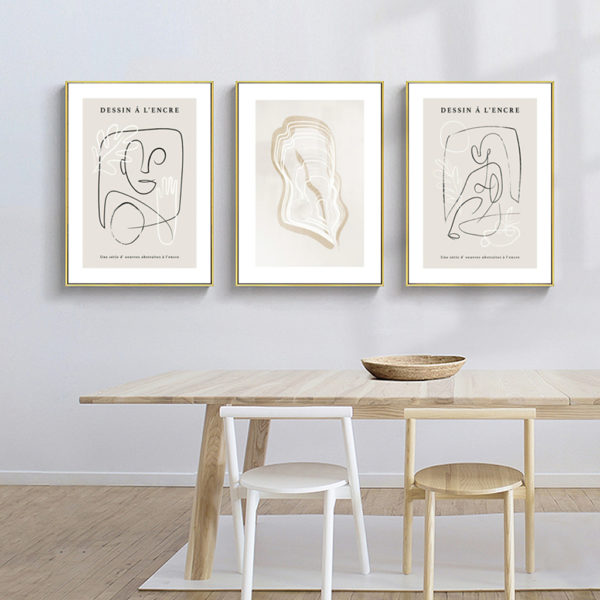 Wall Art - Line Art Women 3 sets - Poster Prints -Canvas Prints