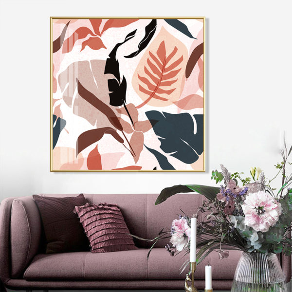 Wall Art -Abstract Leaves A - Canvas Prints - Poster Prints