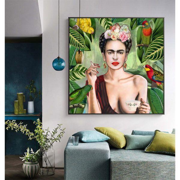 Wall Art - Self Portrait by Frida Kahlo - Canvas Prints-Poster Prints