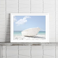 Wall Art - Coastal Boat - Canvas Print - Poster Print