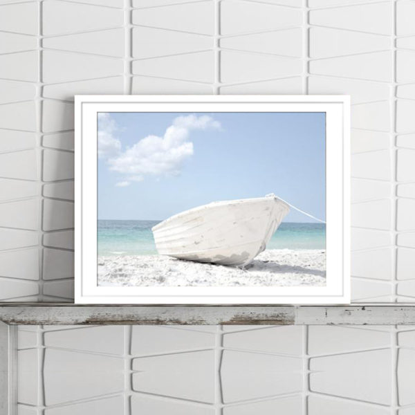 Wall Art - Coastal Boat - Canvas Print - Poster Print
