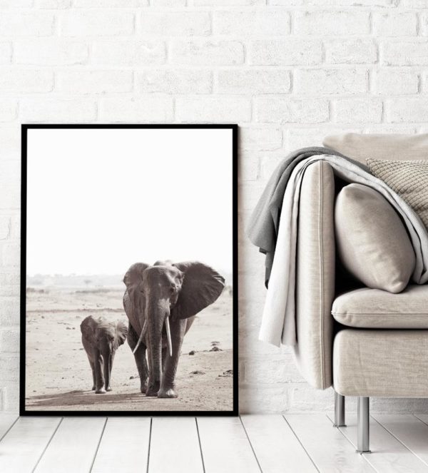 Wall Art - African Elephants - Canvas Print - Poster Print - Image 2