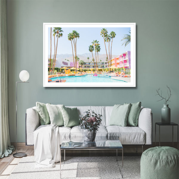 Wall Art - Flamingo Pool - Canvas Prints-Poster Prints