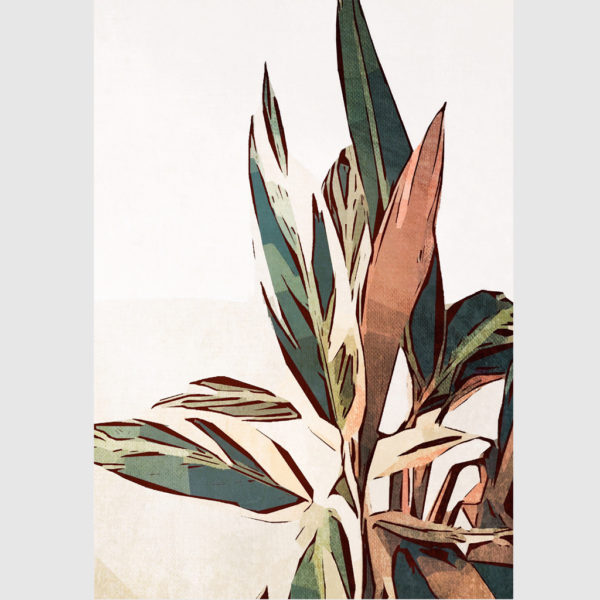 Wall art - Botanical Leaves Watercolor Style 2 sets- Canvas Prints- Poster Prints - Image 3