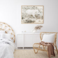 Wall Art - White Horse - Canvas Prints-Poster Prints - Image 2