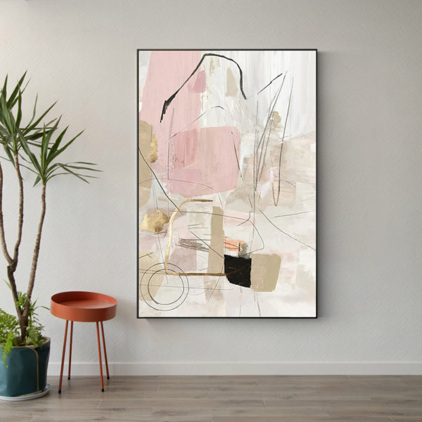 Wall art - Abstract Pink Gold - Canvas Prints - Poster Prints - Image 5