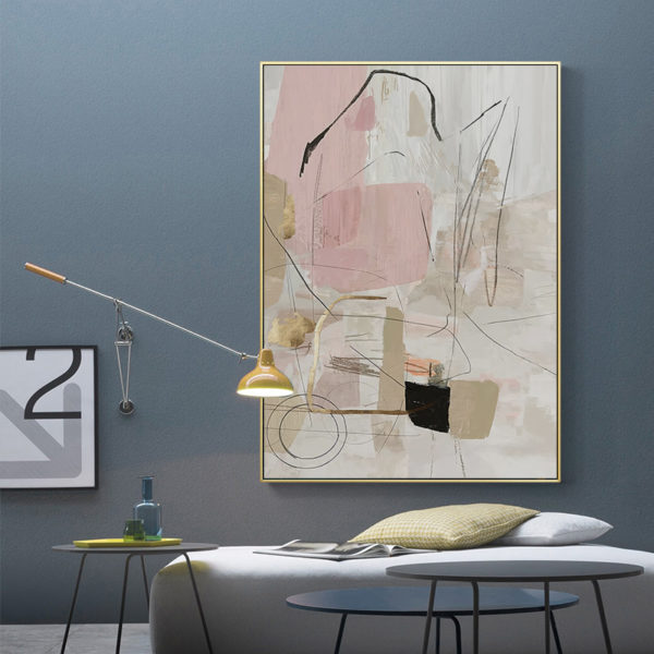 Wall art - Abstract Pink Gold - Canvas Prints - Poster Prints - Image 2