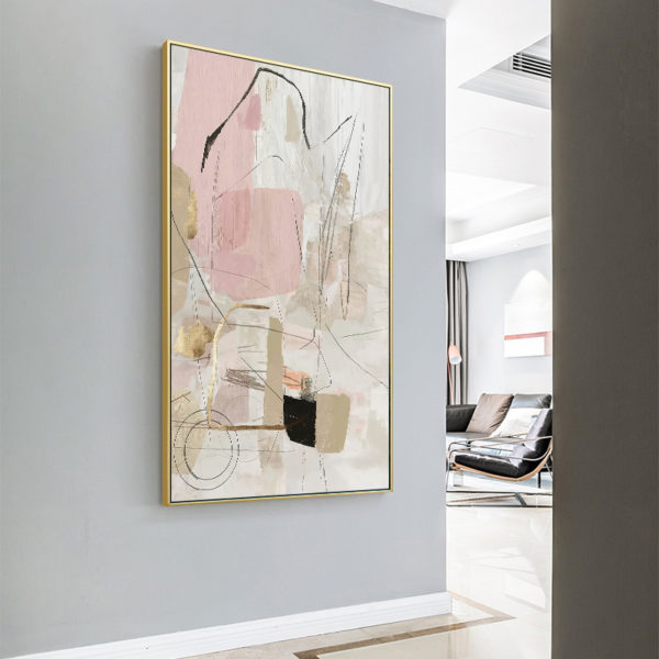 Wall art - Abstract Pink Gold - Canvas Prints - Poster Prints - Image 4