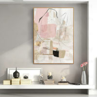 Wall art - Abstract Pink Gold - Canvas Prints - Poster Prints