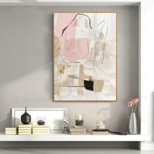 Wall art - Abstract Pink Gold - Canvas Prints - Poster Prints