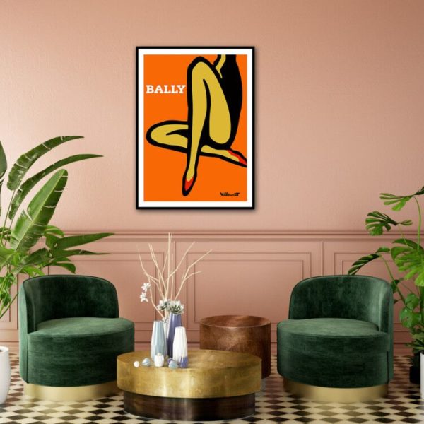 Wall Art - Bally Orange Legs - Canvas Prints-Poster Prints