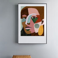 Wall Art - Geo Face 3 sets - Poster Prints -Canvas Prints - Image 2