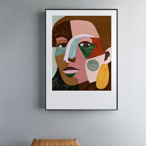 Wall Art - Geo Face 3 sets - Poster Prints -Canvas Prints - Image 2