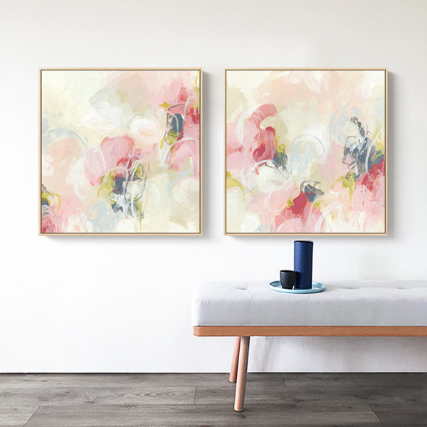 Wall Art - Pink Garden (2 sets)- Canvas Prints-Poster Prints