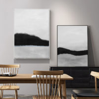 Wall Art -Abstract Black White Mountain ( 3 sets )- Poster Prints -Canvas Prints - Image 3