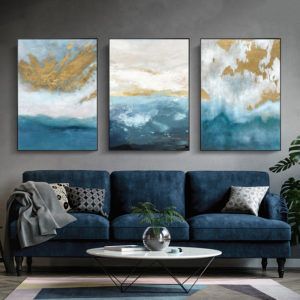 Wall Art prints - Abstract Sky And Sea ( 3 sets )- Poster Prints -Canvas Prints