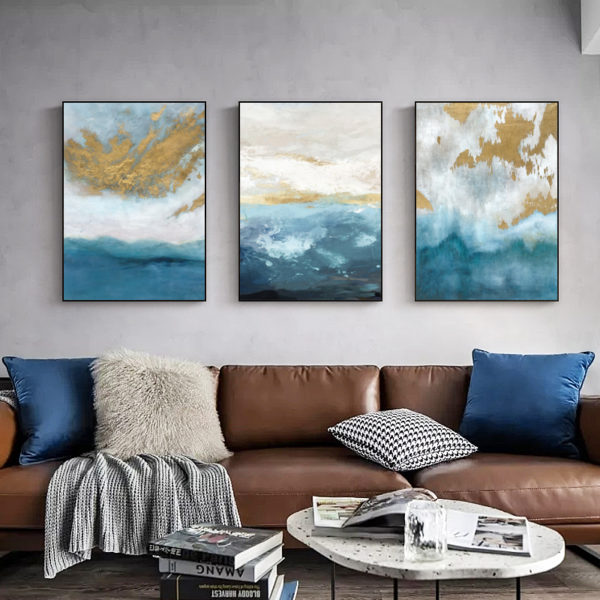 Wall Art prints - Abstract Sky And Sea ( 3 sets )- Poster Prints -Canvas Prints - Image 2