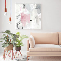 Wall Art Prints - Abstract Pink Grey (2 sets)- Canvas Prints-Poster Prints - Image 4