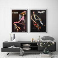 Wall art - Bally Man & Woman 2 sets- Canvas Prints- Poster Prints