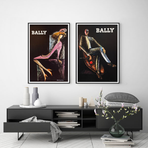 Wall art - Bally Man & Woman 2 sets- Canvas Prints- Poster Prints