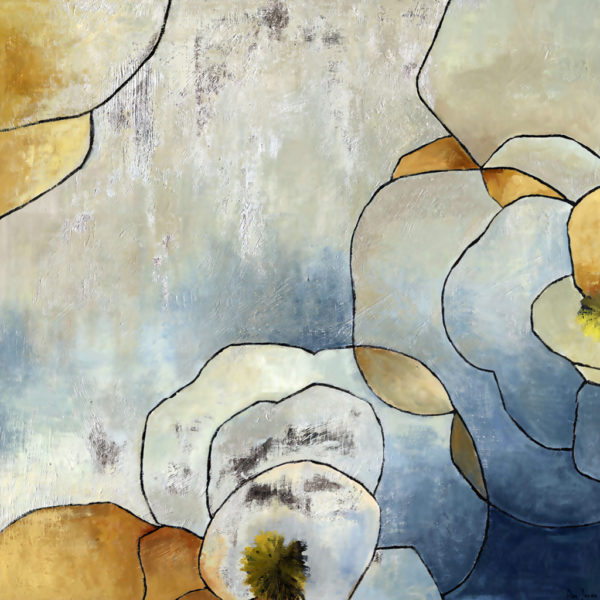 Wall Art - Abstract Blue Gold II - Canvas Prints-Poster Prints - Image 2