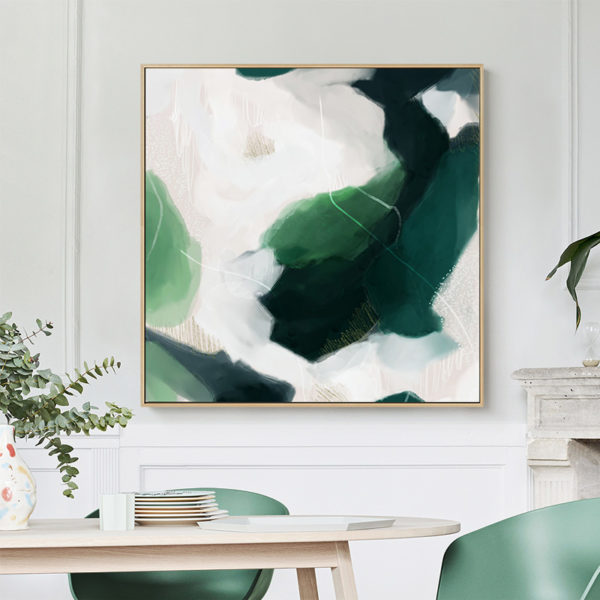 Wall Art - French Abstract Green - Canvas Prints-Poster Prints - Image 2