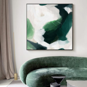 Wall Art - French Abstract Green - Canvas Prints-Poster Prints