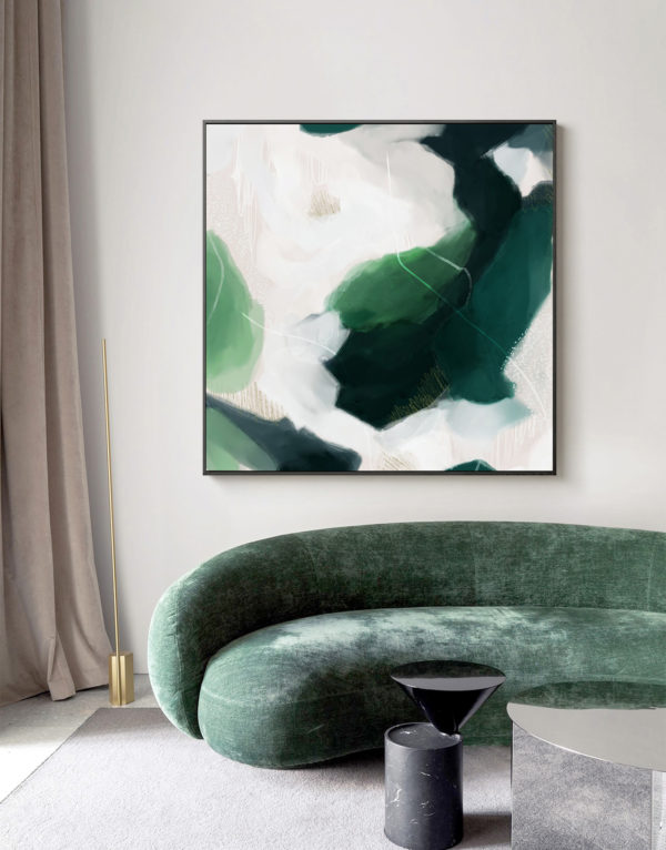 Wall Art - French Abstract Green - Canvas Prints-Poster Prints